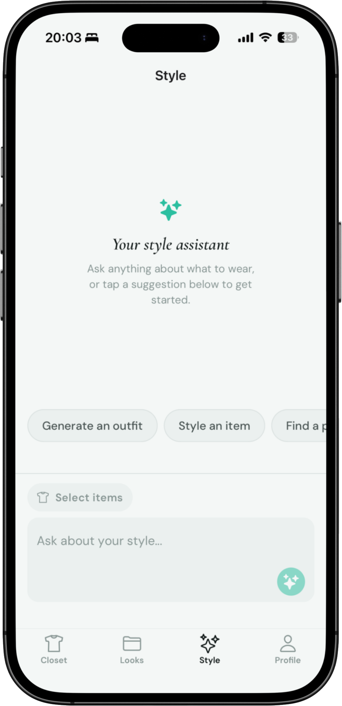 AI Closet style assistant
